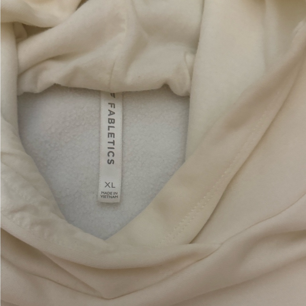 Fabletics Cream Hooded Sweatshirt - Picture 5 of 6